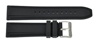JD143 Bracelet en silicone noir unisexe 20 mm pour montre connectée, sport, élastique, souple, durable, léger, résistant à l'eau, respirant, réglable