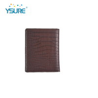 Dompet Paspor Kulit PU Buaya Ramah Lingkungan dengan RFID Blocking, Dompet Kulit Asli untuk Perjalanan, Pria & Wanita