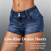Jupe en jean tendance pour femme, taille basse, moulante, mini, en denim extensible, style décontracté urbain pour fille