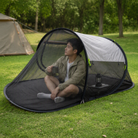 Tente de camping individuelle pliable rapide, 1 chambre, 235x70x75cm, portable, imperméable, avec moustiquaire en polyester Oxford