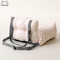 Lit de voiture pliable pour chien, confortable et solide, avec base antidérapante, sangle réglable et bouton de fixation, idéal pour les petits animaux, pour un voyage douillet.