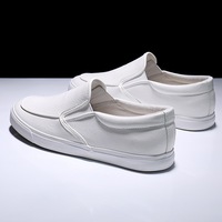 Chaussures basses décontractées en cuir respirant pour hommes, à lacets, avec semelles souples, antidérapantes, résistantes à l'usure et au design multifonctionnel