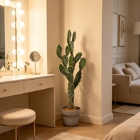 Cactus artificiel réaliste de 74 cm en pot en plastique, très demandé