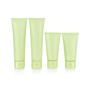 Tube souple en plastique vert vide de 50 ml et 100 ml avec logo personnalisé pour emballage cosmétique de voyage, crème de soin corporel et flacon de lavage du visage - Product Image 1