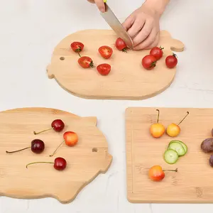 Cartoon Shape Wholesale Drawer Vegetable Chopping Board Suppliers Custom Bamboo Cutting Board For Food Preparation