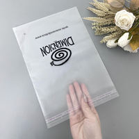 Sac pour vêtements UniOne personnalisé avec logo, écologique, auto-adhésif, en CPE givré transparent, pour vêtements, t-shirts, sous-vêtements