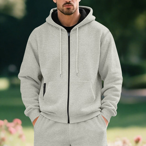 Sweat-shirt à capuche en polaire pour homme, logo personnalisé, manches longues, style sport, pour le marché européen et américain des boutiques indépendantes. - Product Image 1