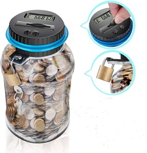 Cubo para Monedas al por Mayor, Hucha Transparente de Gran Capacidad, Tarro de Ahorro Inteligente para Dólares y Libras con Conteo Automático - Product Image 2