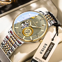 Nouvelle montre mécanique automatique pour homme POEDAGAR 1416, design squelette, style élégant, étanche à l'eau, montre-bracelet pour homme