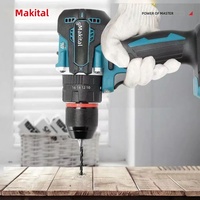 Perceuse sans fil 21V MT487, perceuse à percussion à couple élevé 2 en 1, tournevis électrique compatible avec la batterie Makita