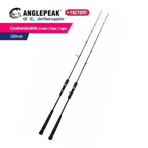 Canne à pêche en eau salée 180cm 22/28kg 30+40T en fibre de carbone avec porte-moulinet FUJI et anneaux FUJI, canne de jigging lent pour thon et marlin - Product Image 1
