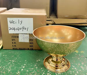 <span class=keywords><strong>Centrotavola</strong></span> per Matrimonio a Forma di <span class=keywords><strong>Ciotola</strong></span> Rotonda, Supporto per Fiori in Metallo Oro e Argento per Decorazioni Floreali - Product Image 6