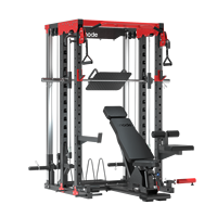 Snode Commercial Smith Machine Cage d'entraînement multifonctionnelle avec système de câbles intégré, construction stable, pour usage domestique et salle de sport de garage