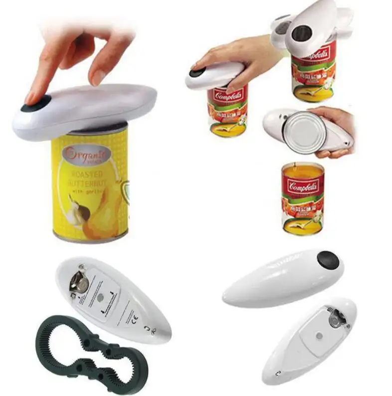 Portable New Easy Safety Smooth Edge Tin Jar Bottle Kitchen Gadgets Tool Electric Automatic Can Opener