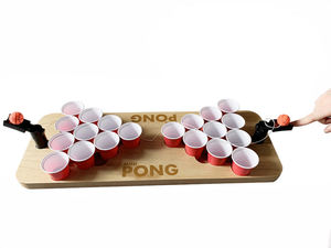 <span class=keywords><strong>Mini</strong></span> Beer <span class=keywords><strong>Pong</strong></span> & Shot <span class=keywords><strong>Pong</strong></span> - Jeu de société officiel pliable en bois avec catapulte pour fêtes et soirées - Product Image 3