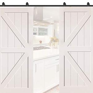 WEKIS Kit de Herrajes Modernos para Puerta Corredera Mini de Una Sola Hoja, Riel de Montaje Superior de Acero/Latón, Tornillos para Puerta de Baño/Sala de Estar - Product Image 4