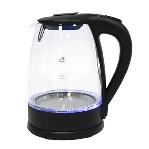 Bouilloire électrique en verre 2000w avec lumière LED 1.8L Pot Water Boiler Tea Maker