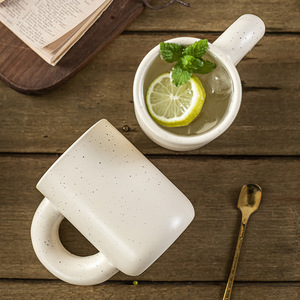 Cream Style Colorful <b>Ceramic</b> <b>Mug</b>, Aesthetic Couple Coffee Milk Cup High-value Water <b>Mug</b> for Home Girls Daily Use - Product Image 2