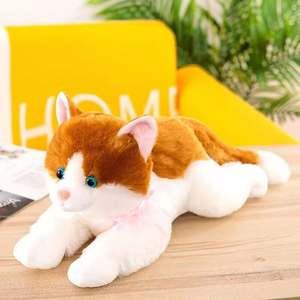 Peluche de <span class=keywords><strong>chat</strong></span> réaliste à poils longs et duveteux avec son couinement, jouet en peluche animal idéal <span class=keywords><strong>comme</strong></span> cadeau - Product Image 6