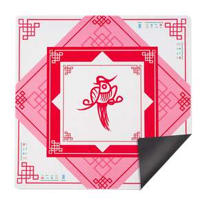 Tapis Mahjong en caoutchouc Tapete Mah Jong Tapis de jeu carré portable personnalisé Mahjongg - Product Image 1