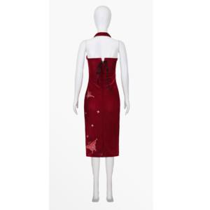 Disfraz de Cosplay para Mujer, Vestido Cheongsam Bordado, Disfraz de Ada Wong para Adultos, Remake de RE4, Halloween, Carnaval, Fiesta - Product Image 4