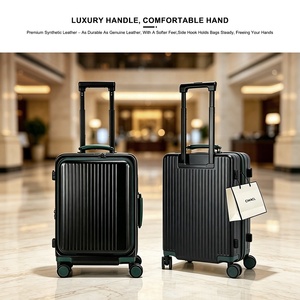 <span class=keywords><strong>Valise</strong></span> de voyage multifonctionnelle à roulettes en PC, légère et durable, à ouverture latérale, personnalisée en usine, style moderne - Product Image 6