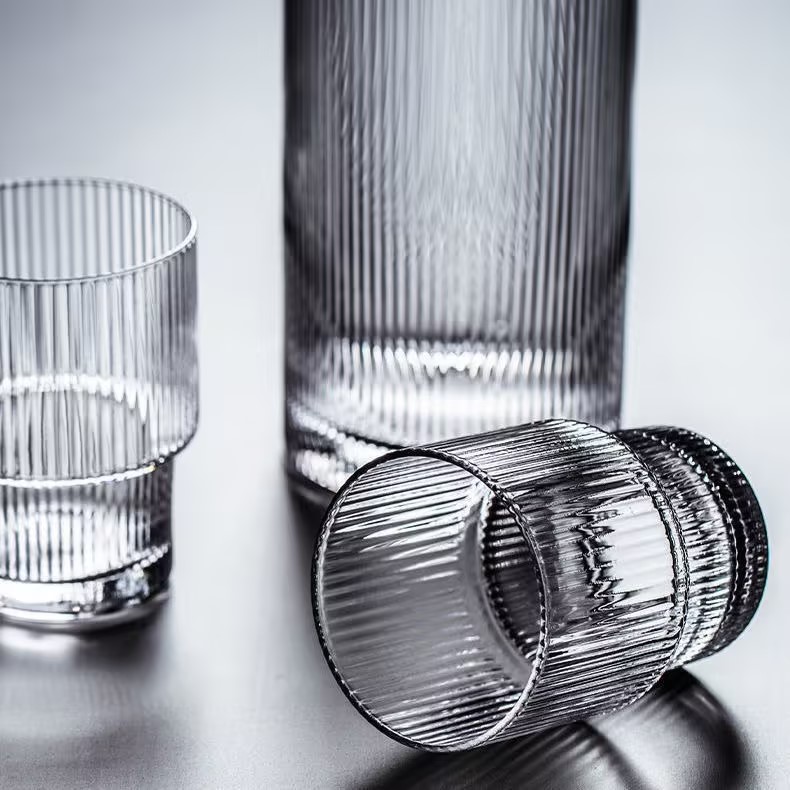 hand made 300ml glass water cup 700mlwhiskey glass bottle set