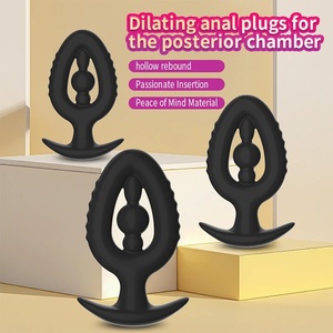 3 uds tapón <span class=keywords><strong>Anal</strong></span> de silicona en forma de corazón tapón <span class=keywords><strong>Anal</strong></span> hueco, entrenador masaje ano expansión productos sexuales BDSM juguetes para hombres mujeres Gay - Product Image 1
