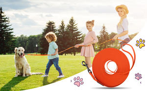 वाटरप्रूफ टिकाऊ pvc 5m कुत्ते प्रशिक्षण से मजबूत कुत्ते लंबी छलांग और कॉलर की जेब डीओडोरेंट फीचर के साथ - Product Image 6