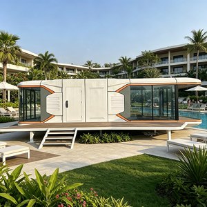 Cabañas de Glamping de Lujo de 20 <span class=keywords><strong>y</strong></span> 40 pies, Casa Contenedor Prefabricada de Acero, Casas Pequeñas Resistentes <span class=keywords><strong>a</strong></span> la Corrosión, Resort al Aire Libre, Casa Inteligente con Panel Sándwich - Product Image 1