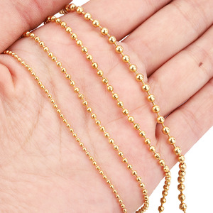 Vente directe d'usine bricolage 316L acier inoxydable 18K PVD plaqué or Anti-ternissement perle chaîne rouleau pour la fabrication de <span class=keywords><strong>bijoux</strong></span> matériel en laiton - Product Image 5