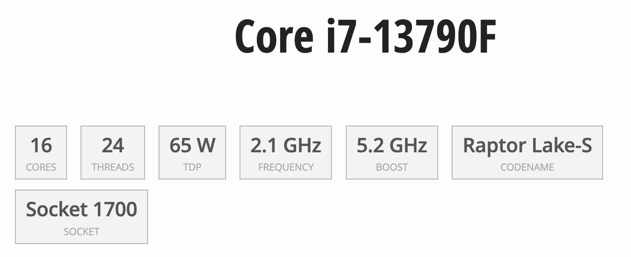 I7-13790F [Nuevo en caja con garantía de 3 años]