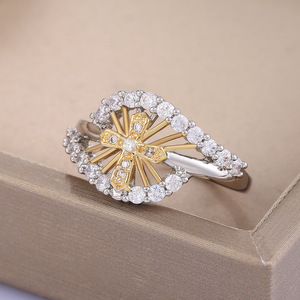 Anello da donna F224 in oro bianco con diamante naturale taglio brillante rotondo colore G, gioiello di fidanzamento per lei - Product Image 4