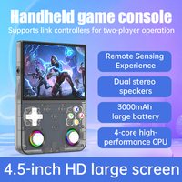 Console de jeu portable rétro R36 Ultra X avec 35000 jeux intégrés, écran IPS de 4,5 pouces, 64 Go/128 Go, vibration, console de jeu Linux