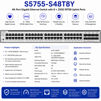 S5755-S48T8Y S48P8Y S48U8Y S48T8YZ S48P8YZ S48U8YZ S48N8YZ S48UN8YZ Switch Gestionado MultiGE PoE++ de 24/48 Puertos 2.5G 25GE