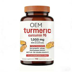 OEM/ODM Venta al por Mayor de Polvo de Raíz de Cúrcuma Orgánica y Polvo de Hoja de Moringa Orgánica con Cápsulas de Curcumina para Uso en Adultos - Product Image 1