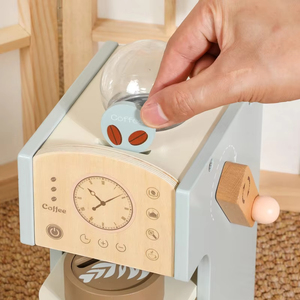 Simulation en bois pour enfants jeu de rôle Dessert Machine à café jeu éducatif semblant jouer cadeau cuisine jouets pour garçons filles - Product Image 3