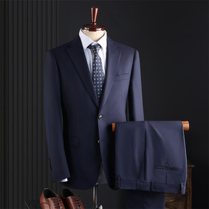 <strong>Half</strong>-canvas Wool Single Breasted Color Blocked Windproof Anti-Wrinkle British Style Slim-Fit Business Suit Zipper Fly for Adults - Product Image 2