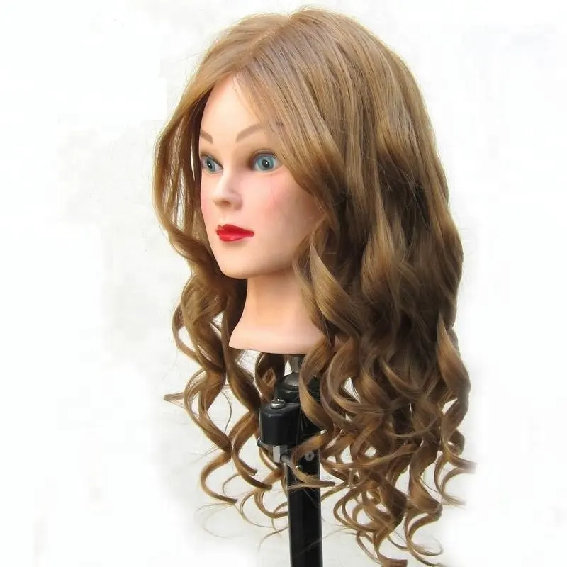 סיטונאי מחיר זול שיער סטיילינג dummy שיער בארבר mannequin ראש עם שיער