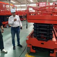 Plateforme élévatrice à ciseaux électrique mobile autopropulsée hydraulique avec plusieurs options de hauteur de travail 6M-16M