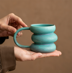 Mug à café <span class=keywords><strong>en</strong></span> céramique de forme de pneu rétro exquis, tasse à latte art vintage japonaise pour <span class=keywords><strong>couple</strong></span> - Product Image 2