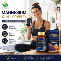 Complément alimentaire en capsules de magnésium 12-en-1 complexe 700mg, marque privée, formule personnalisée OEM ODM, conception graphique