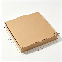 Nouvelle boîte d'emballage carrée pour pizza de qualité alimentaire, 9 pouces, en papier kraft jetable épaissi, vente en gros Chine