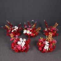 Arrangements floraux de mariage, ensemble de 6 fleurs artificielles en soie de luxe, professionnel pour la décoration du couloir et du sol lors de la cérémonie