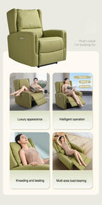 Silla reclinable eléctrica de tela VCT CE, función de masaje y carga USB para muebles de sala de estar, silla de masaje corporal, sofá - Product Image 4