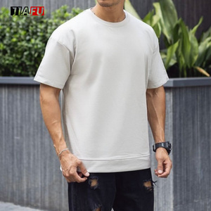 230gsm メンズTシャツ カスタムコットン 無地 半袖 卸売 ホットサプライヤー 高品質 バギー ヴィンテージTシャツ メンズ向け - Product Image 4