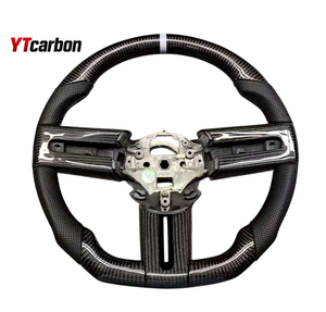 Volante in vera fibra di carbonio YTcarbon per Mustang GT 05-10, <span class=keywords><strong>accessori</strong></span> interni auto, stile racing personalizzato - Product Image 3
