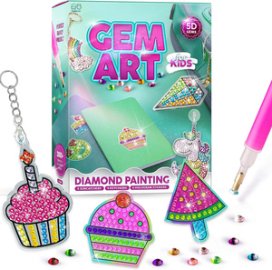 Perfecto Kit de Pintura de Diamantes 5D para Niños, con Llavero de Kraft y Gemas Grandes, para Arte y Manualidades - Product Image 1