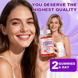 Compléments alimentaires Vanwin en gommes pour l'humeur, à la saveur naturelle de framboise, biologiques, formule 10 en 1, <span class=keywords><strong>anti</strong></span>-stress, extrait de safran et d'ashwagandha - Product Image 5