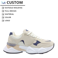 Chaussures de papa épaisses personnalisées, baskets de course à semelle épaisse, lacets, maille respirante, légères, antidérapantes, marche rapide, séchage rapide